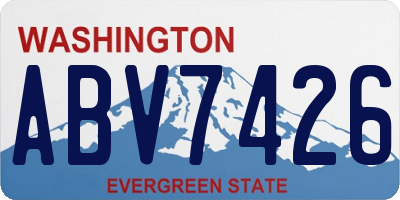 WA license plate ABV7426