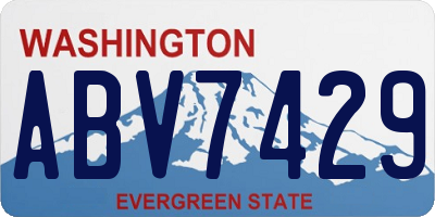 WA license plate ABV7429