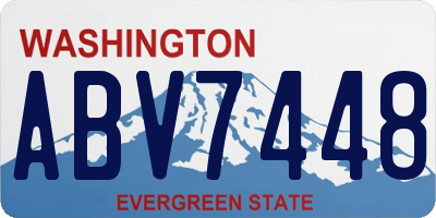 WA license plate ABV7448
