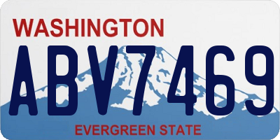 WA license plate ABV7469