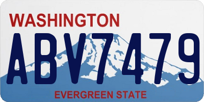 WA license plate ABV7479