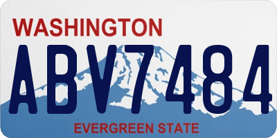 WA license plate ABV7484