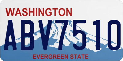WA license plate ABV7510