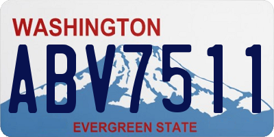 WA license plate ABV7511