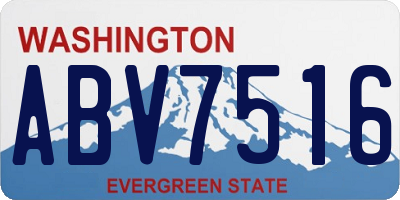 WA license plate ABV7516