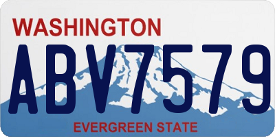 WA license plate ABV7579