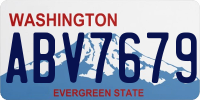 WA license plate ABV7679
