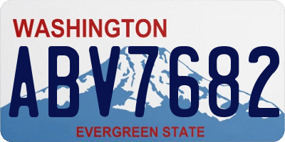 WA license plate ABV7682