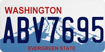 WA license plate ABV7695