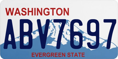 WA license plate ABV7697