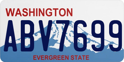 WA license plate ABV7699