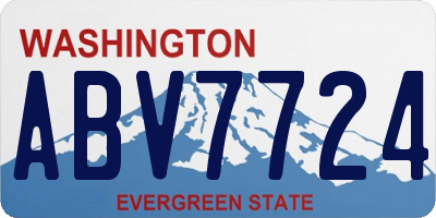 WA license plate ABV7724