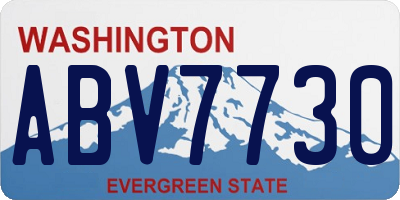 WA license plate ABV7730