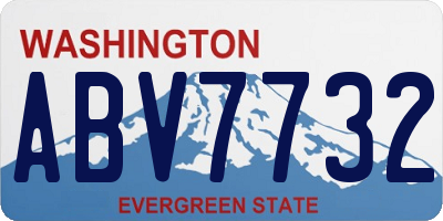 WA license plate ABV7732