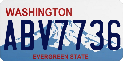 WA license plate ABV7736