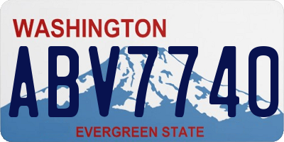 WA license plate ABV7740