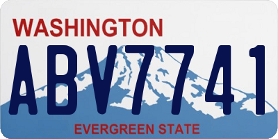 WA license plate ABV7741