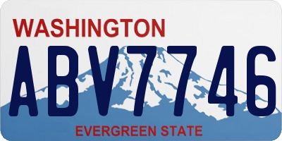 WA license plate ABV7746