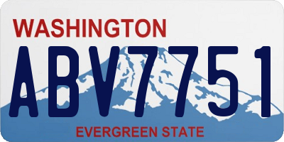 WA license plate ABV7751