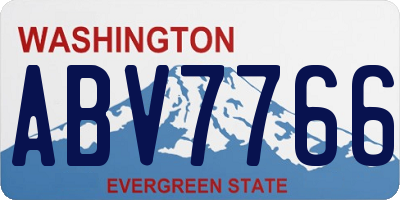 WA license plate ABV7766