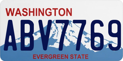 WA license plate ABV7769