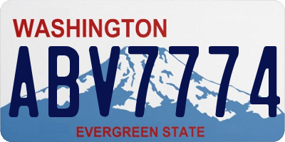 WA license plate ABV7774