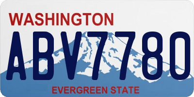 WA license plate ABV7780