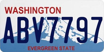 WA license plate ABV7797