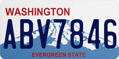 WA license plate ABV7846