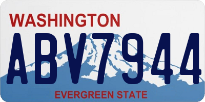 WA license plate ABV7944