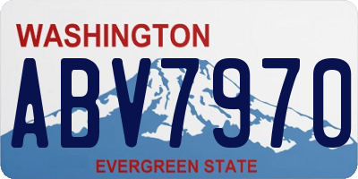 WA license plate ABV7970