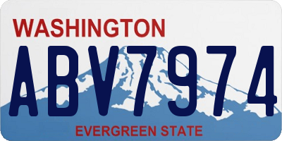 WA license plate ABV7974
