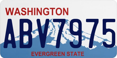 WA license plate ABV7975