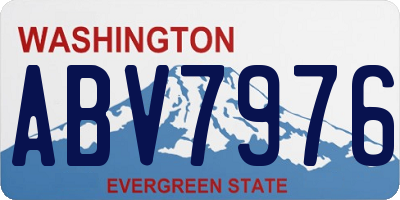 WA license plate ABV7976