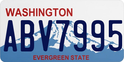 WA license plate ABV7995