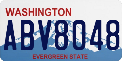 WA license plate ABV8048
