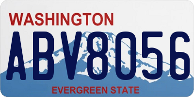 WA license plate ABV8056