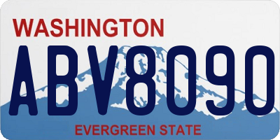 WA license plate ABV8090