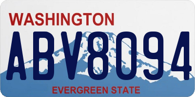WA license plate ABV8094