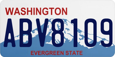 WA license plate ABV8109