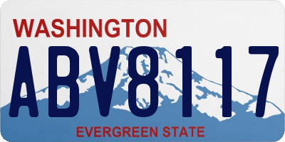 WA license plate ABV8117
