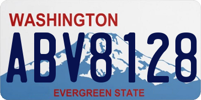 WA license plate ABV8128