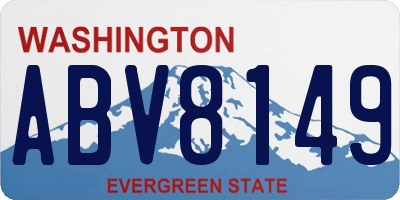 WA license plate ABV8149