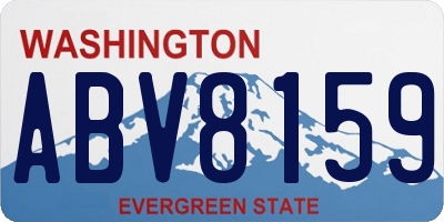 WA license plate ABV8159