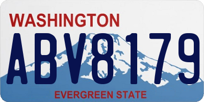WA license plate ABV8179