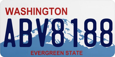 WA license plate ABV8188