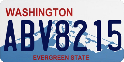 WA license plate ABV8215