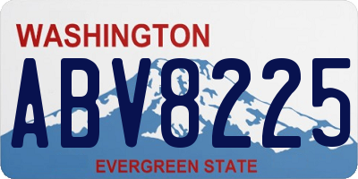 WA license plate ABV8225
