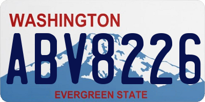 WA license plate ABV8226