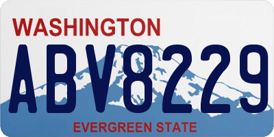 WA license plate ABV8229